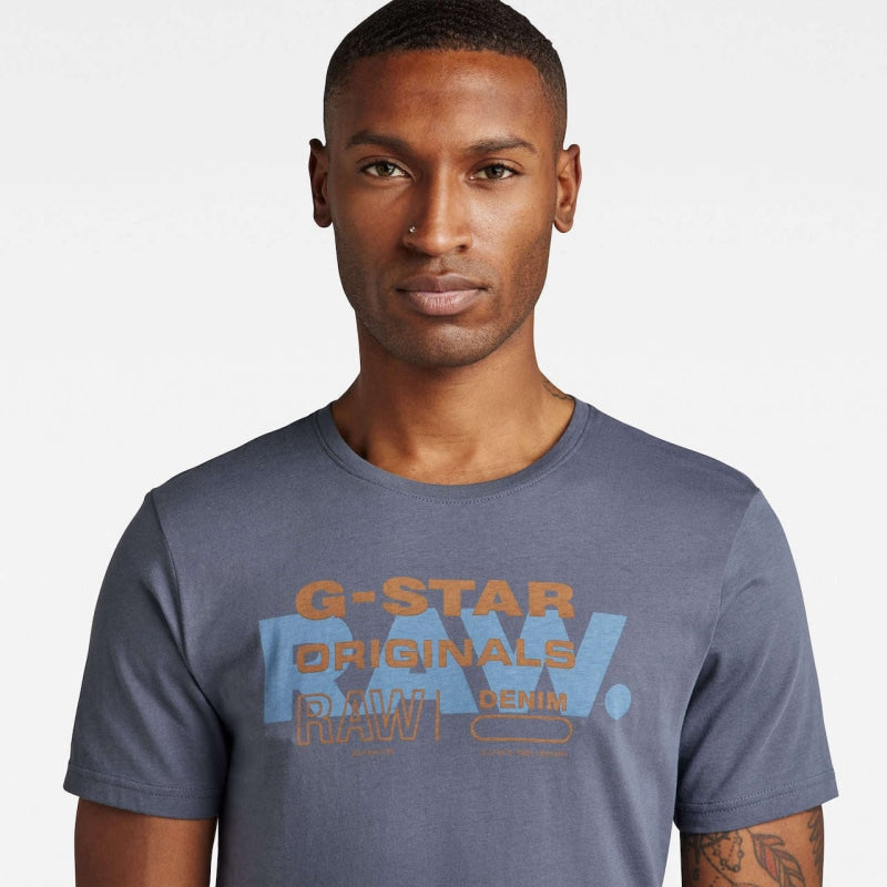originals raw slim t-shirt d22202-336-863 fantem blue g-star t-shirt crop3