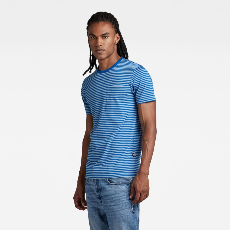d22778-c339-d953 slim t-shirt stripe g-star t-shirt lake lapis blue stripe side