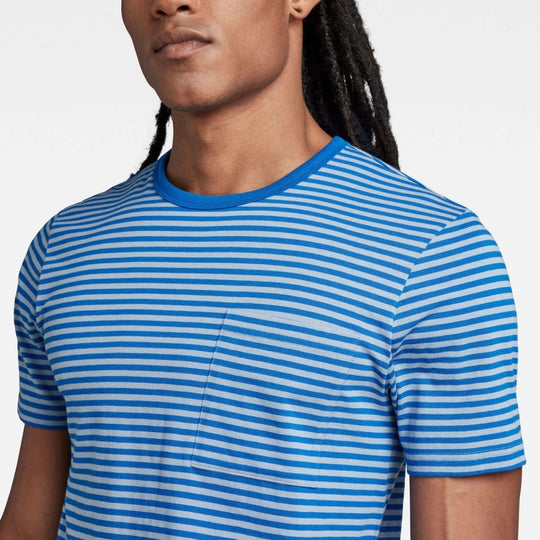 d22778-c339-d953 slim t-shirt stripe g-star t-shirt lake lapis blue stripe crop2