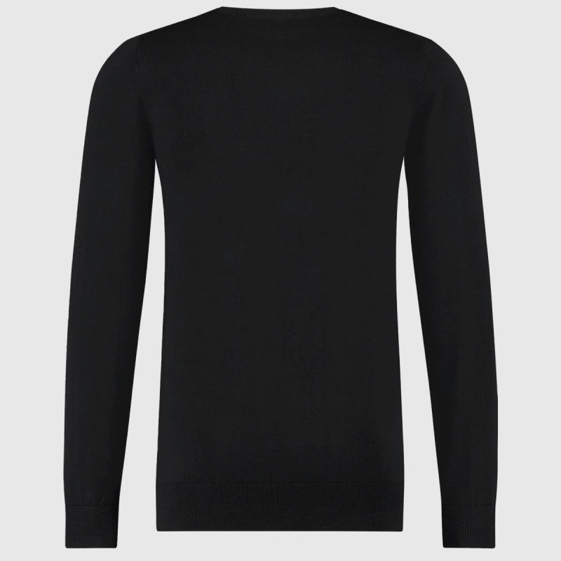 bob deep black 19479 saint steve v hals trui back