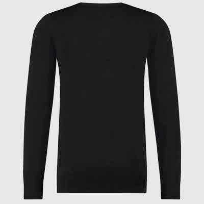 bob deep black 19479 saint steve v hals trui back