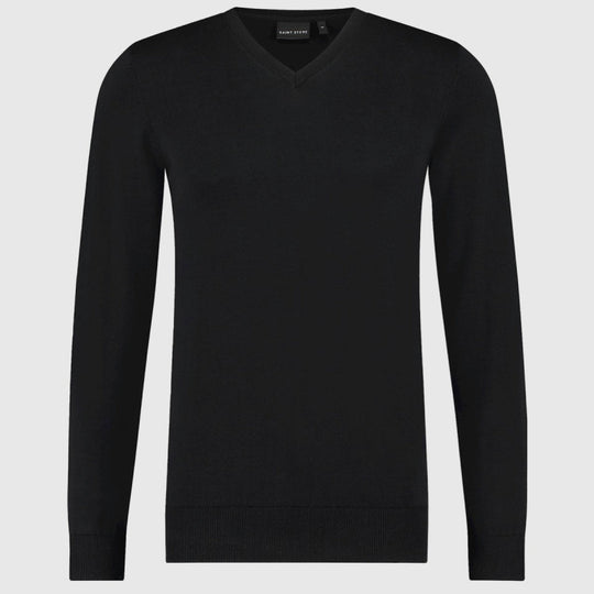 bob deep black 19479 saint steve v hals trui