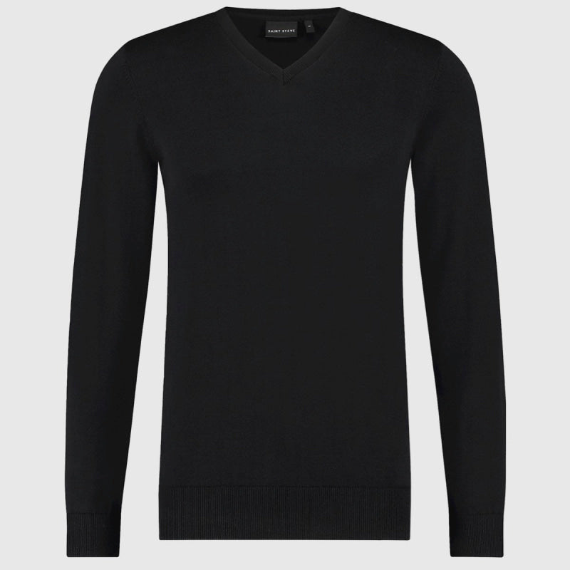 bob deep black 19479 saint steve v hals trui