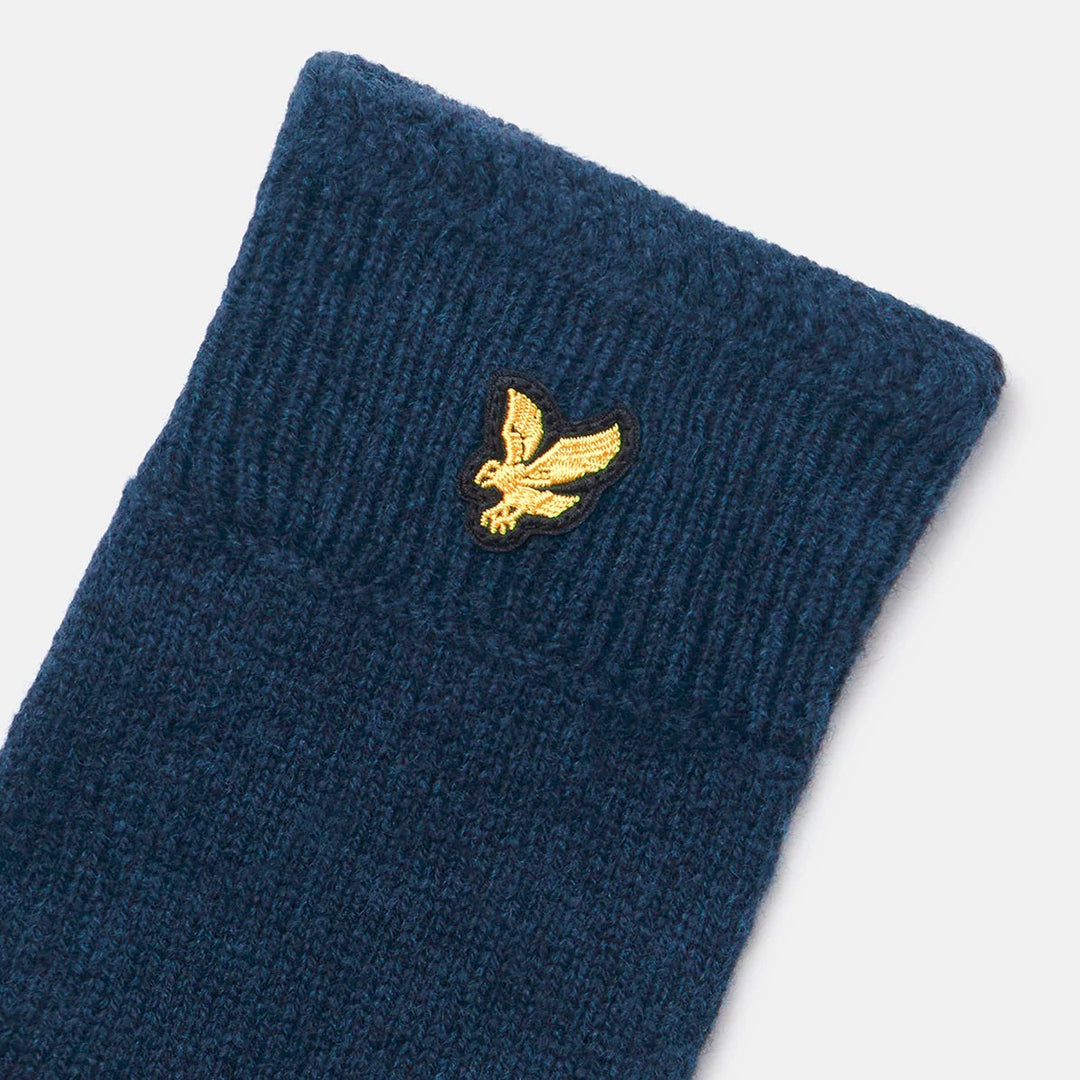 gl304cl z271 racked rib gloves lyle & scott handschoenen dark navy crop