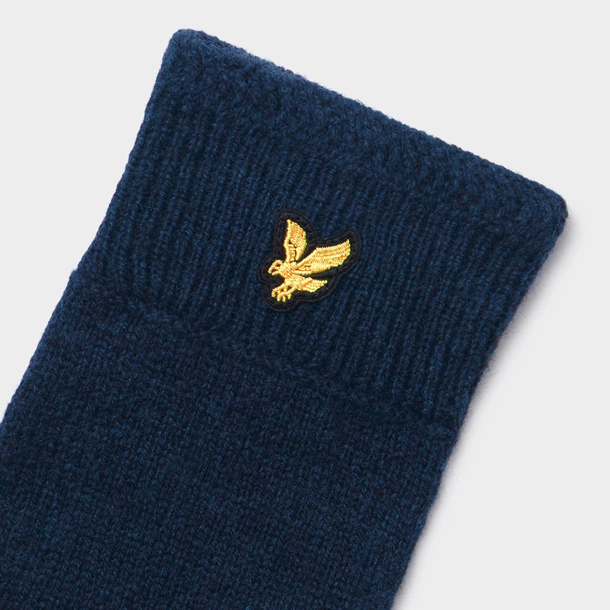 gl304cl z271 racked rib gloves lyle & scott handschoenen dark navy crop