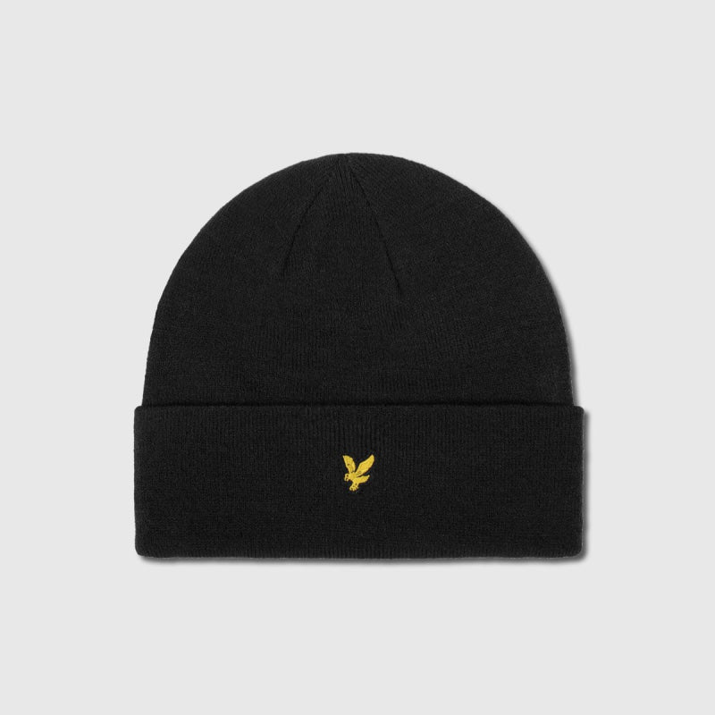 he960arc 572 beanie golden eagle logo lyle & scott muts black 
