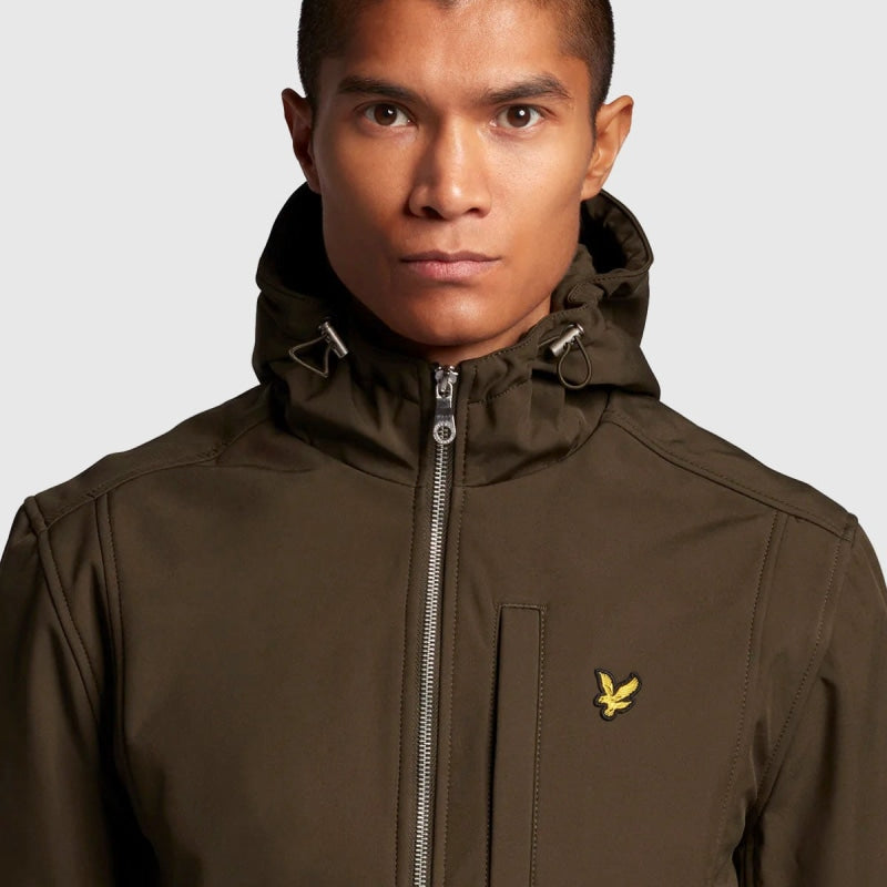 jk1214v w485 fleece lined softshell jacket lyle & scott jack olive crop1