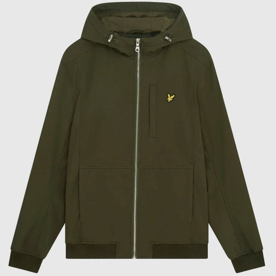 jk1214v w485 fleece lined softshell jacket lyle & scott jack olive crop2