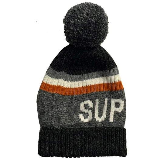 Superdry Black Twist Super S.D Logo Beanie