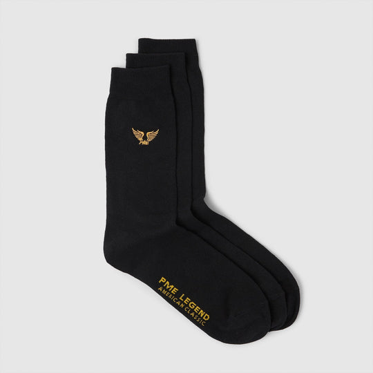 PME Legend Socks Cotton Blend 3-Pairs PAC00900 999 Black