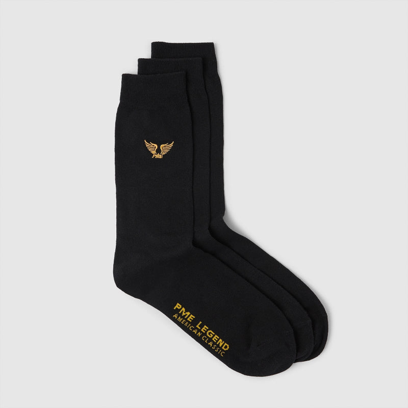 PME Legend Socks Cotton Blend 3-Pairs PAC00900 999 Black
