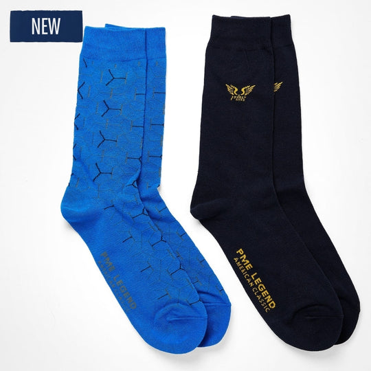 cotton blend socks 2-pack pac2202901 5075 pme legend sokken blue