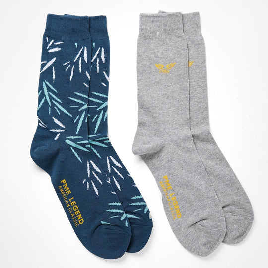 cotton blend socks 2-pack pac2202901 6414 pme legend sokken petrol