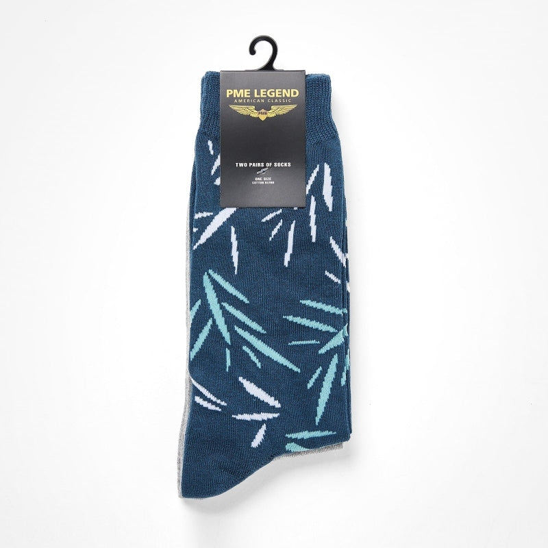 cotton blend socks 2-pack pac2202901 6414 pme legend sokken petrol crop1