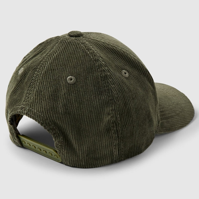 corduroy cap with rubber badge pac2209907 6414 pme legend pet olive back
