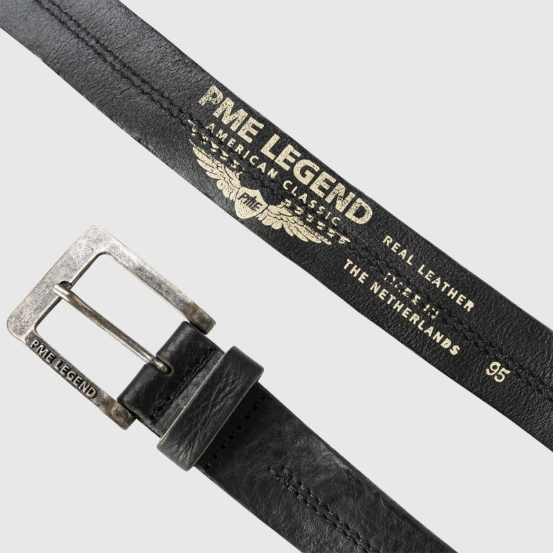 belt leather center stich pbe00112 999 pme legend riemen black back