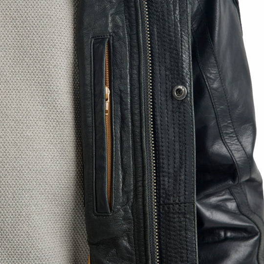 hudson bomber plj215700 pme legend leren jas 999 zwart crop11