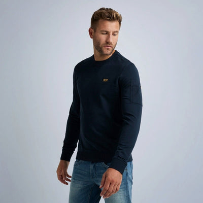 round neck airstrip sweat pls0000431 5073 pme legend sweater navy front