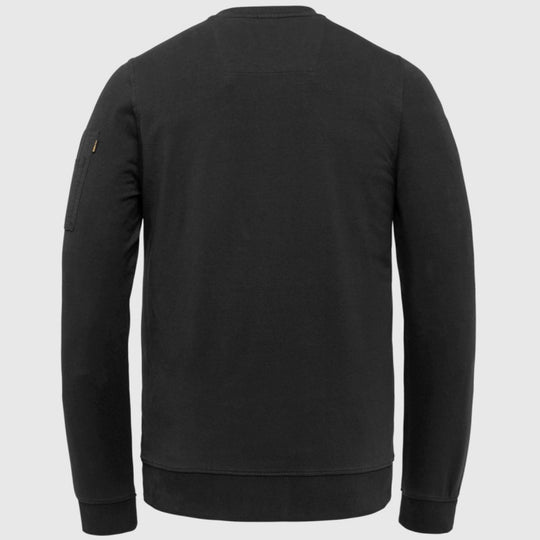 round neck airstrip sweat pls0000431 999 pme legend sweater black back