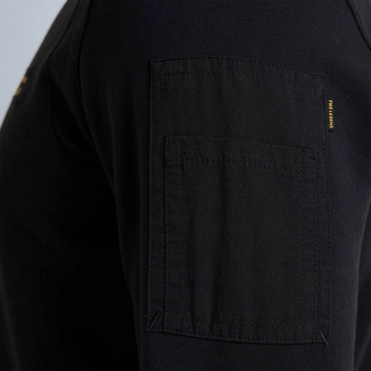 round neck airstrip sweat pls0000431 999 pme legend sweater black crop4