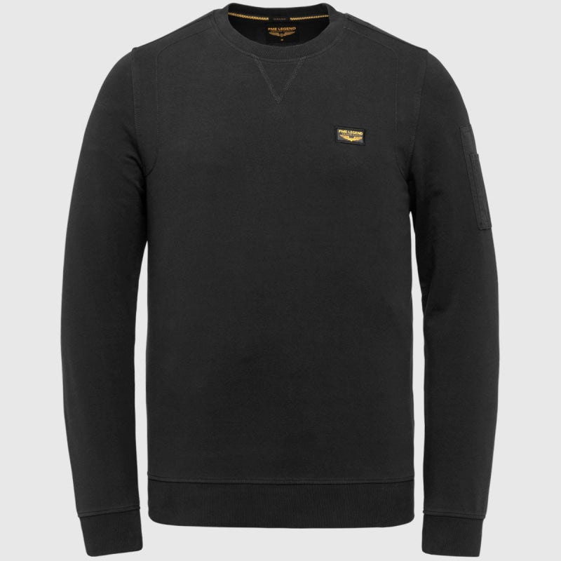 round neck airstrip sweat pls0000431 999 pme legend sweater black