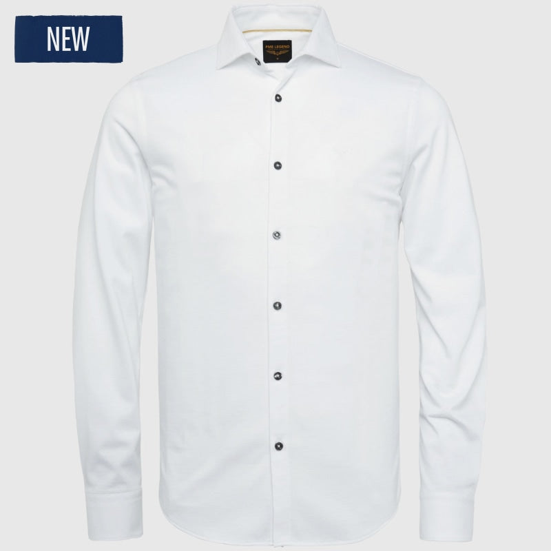 PME Legend Long Sleeve Shirt Cotton Single Jersey PSI2211224 7003 White