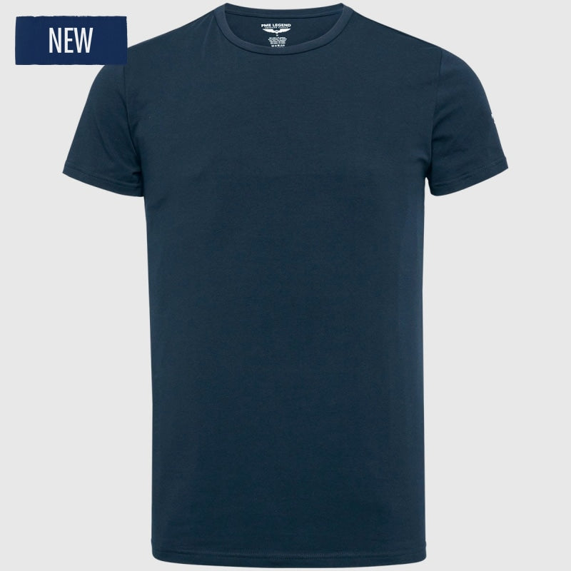 PME Legend Round Neck Basic T-Shirt PUW00112 5287 Navy front