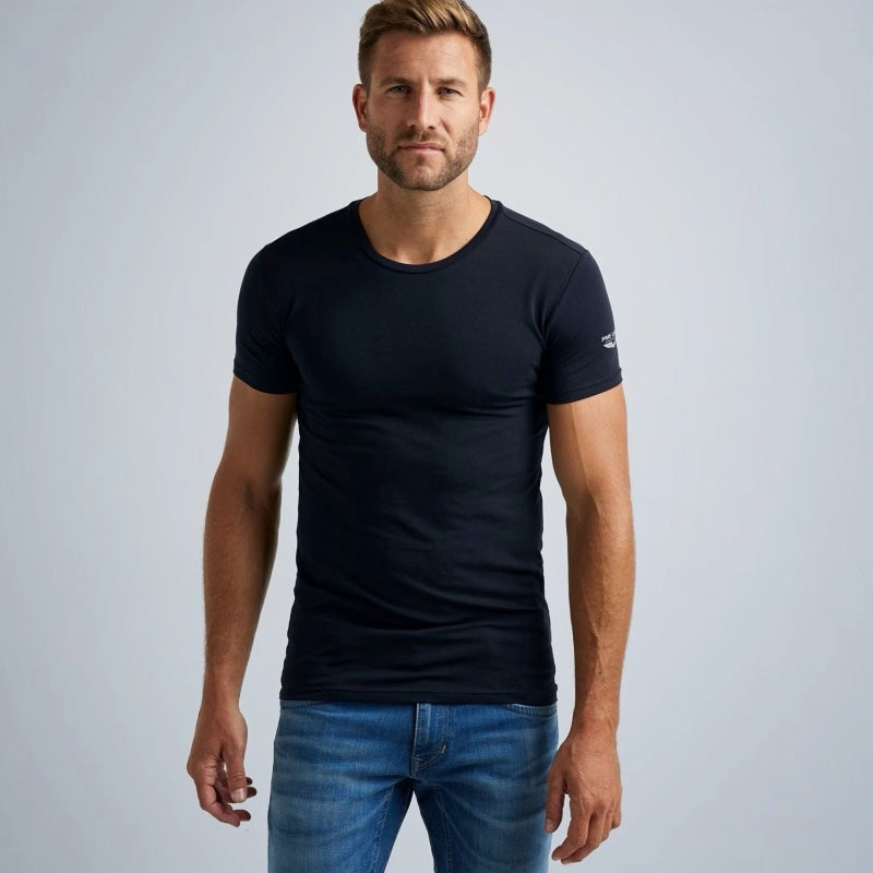 PME Legend Round Neck Basic T-Shirt Navy