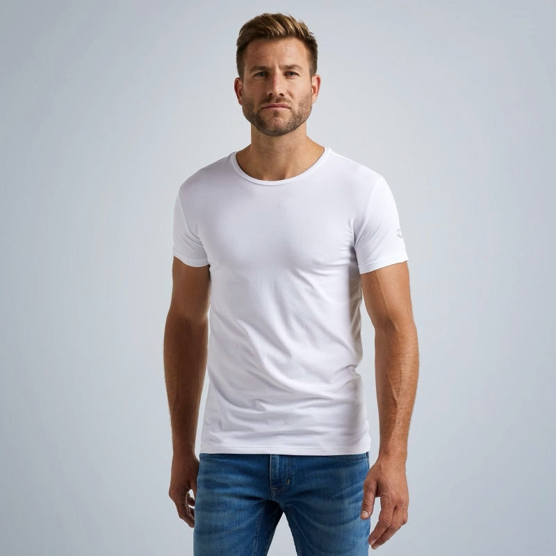 2-pack round neck basic t-shirt puw00220 900 pme legend shirt white crop1