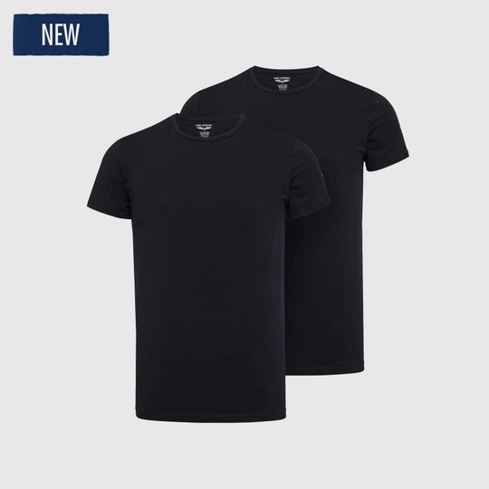 2-pack round neck basic t-shirt puw00220 999 pme legend shirt black
