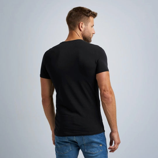 2-pack round neck basic t-shirt puw00220 999 pme legend shirt black crop2