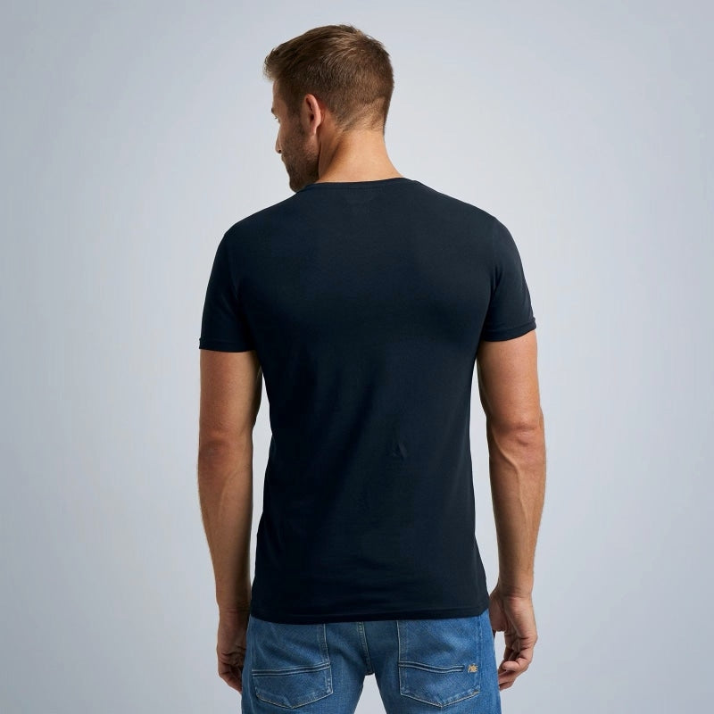puw00230 5287 2-pack v-neck basic t-shirt pme legend shirt Navy crop3