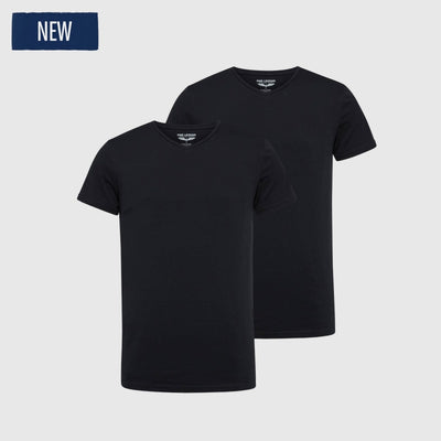 puw00230 999 2-pack v-neck basic t-shirt pme legend shirt black