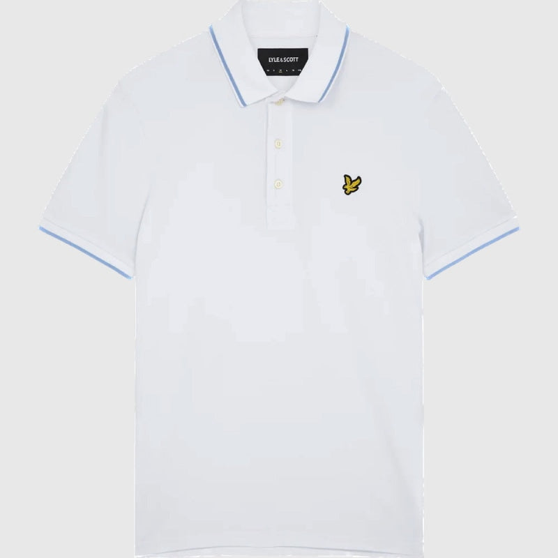 sp1524vog w533 tipped polo shirt lyle & scott polo white crop2
