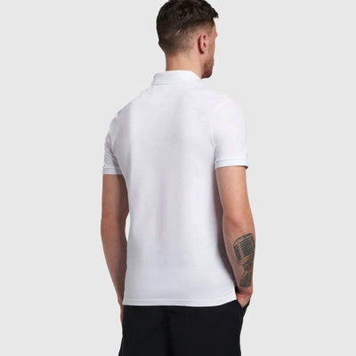 sp400vog 626 plain polo shirt short sleeve lyle & scott polo white crop2