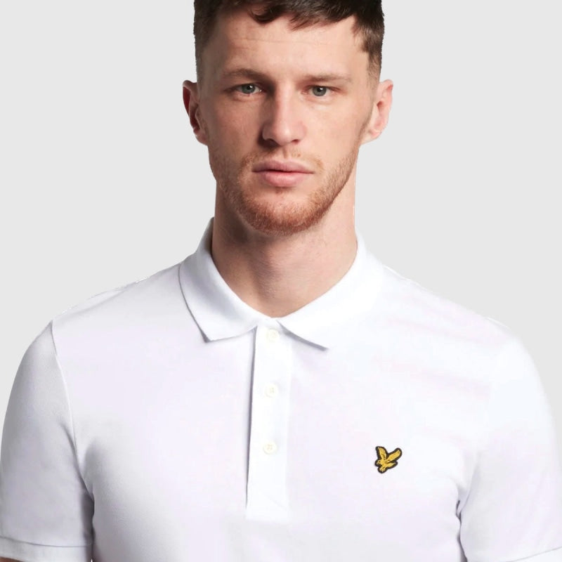 sp400vog 626 plain polo shirt short sleeve lyle & scott polo white crop1