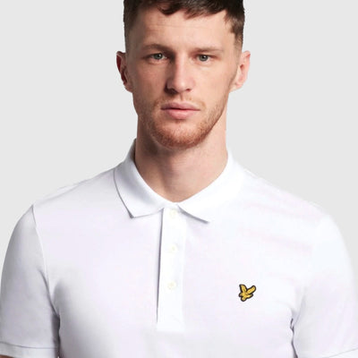 sp400vog 626 plain polo shirt short sleeve lyle & scott polo white crop1