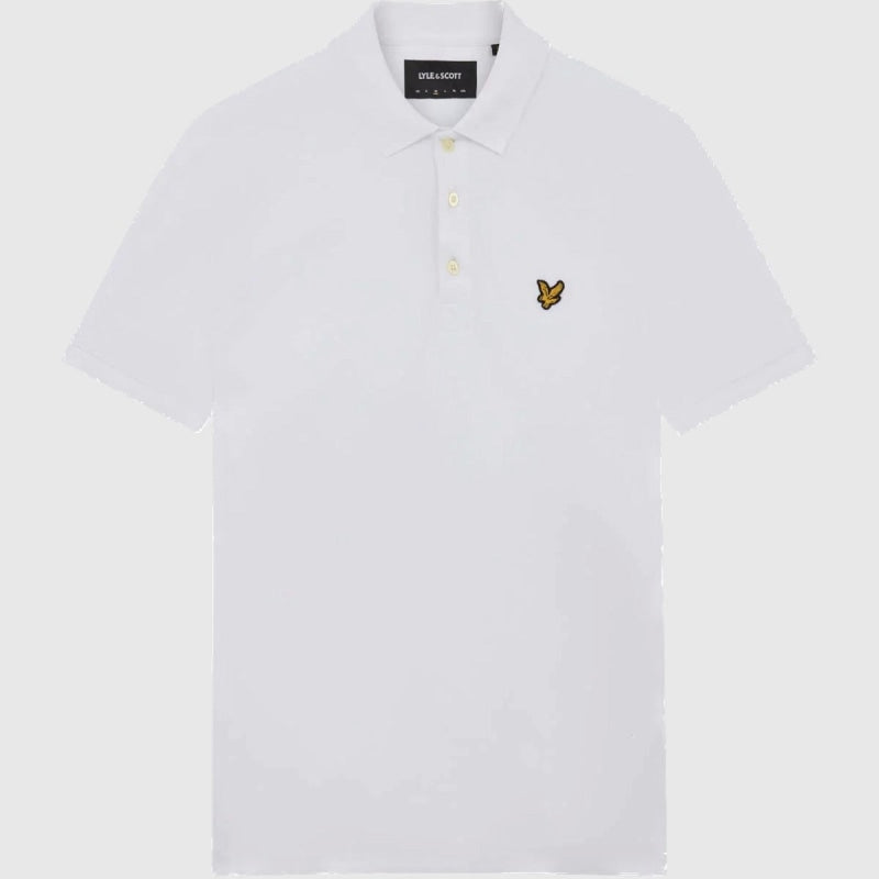 sp400vog 626 plain polo shirt short sleeve lyle & scott polo white crop3