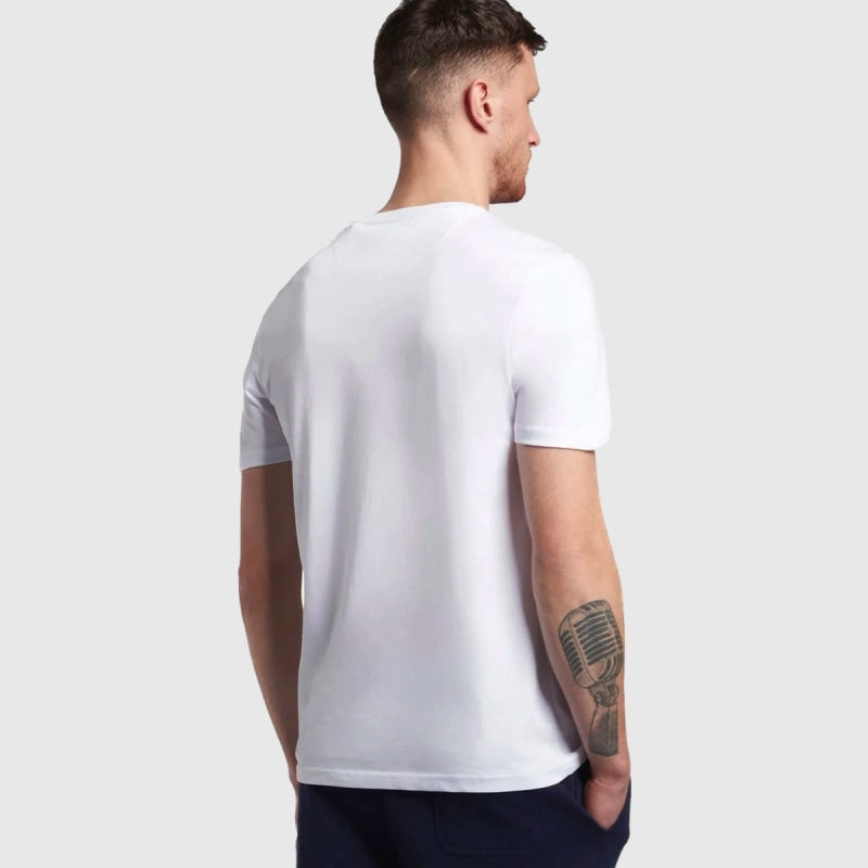 ts400vog 626 plain t-shirt short sleeve lyle & scott polo white BACK