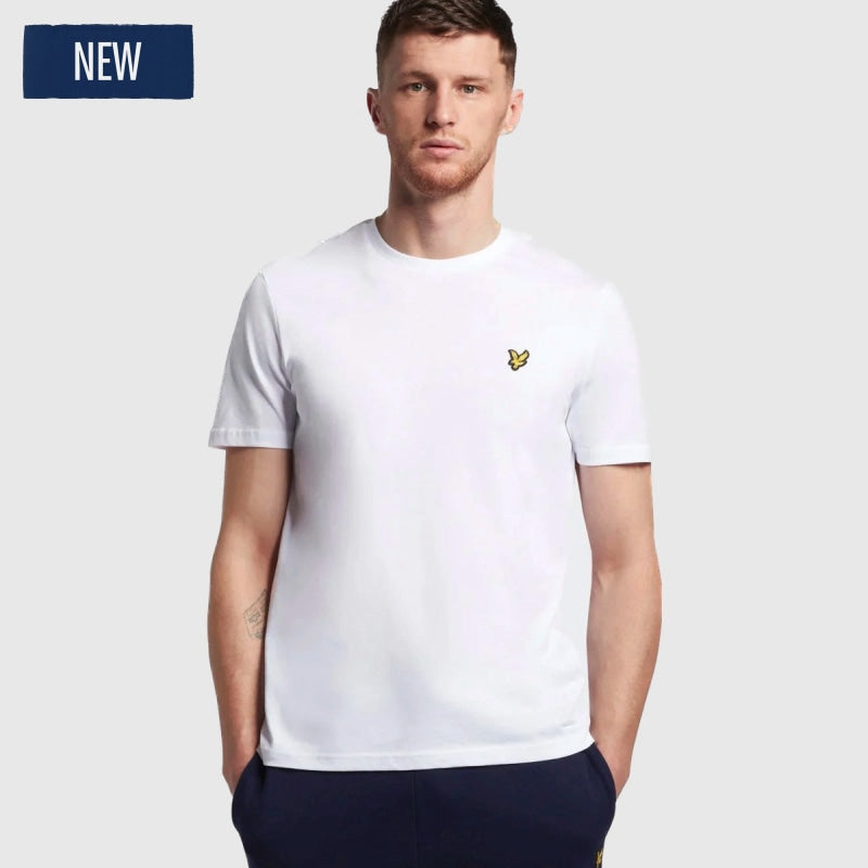 ts400vog 626 plain t-shirt short sleeve lyle & scott polo white
