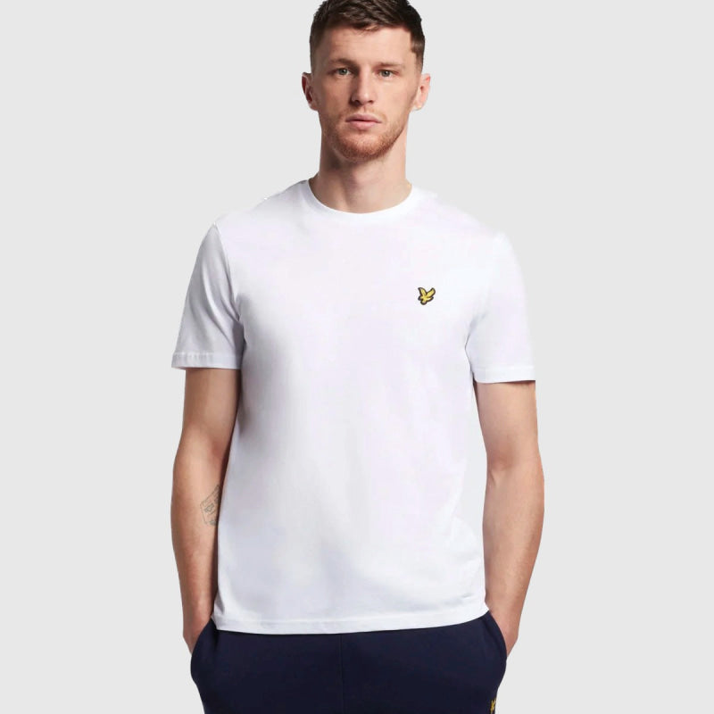 ts400vog 626 plain t-shirt short sleeve lyle & scott polo white