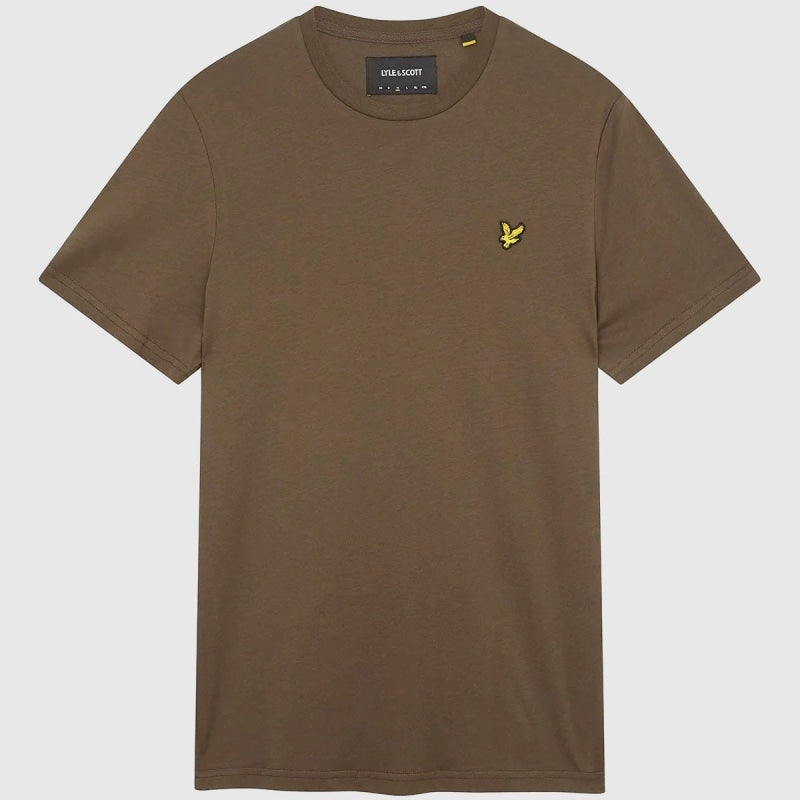 ts400vog w485 plain t-shirt short sleeve lyle & scott polo olive body