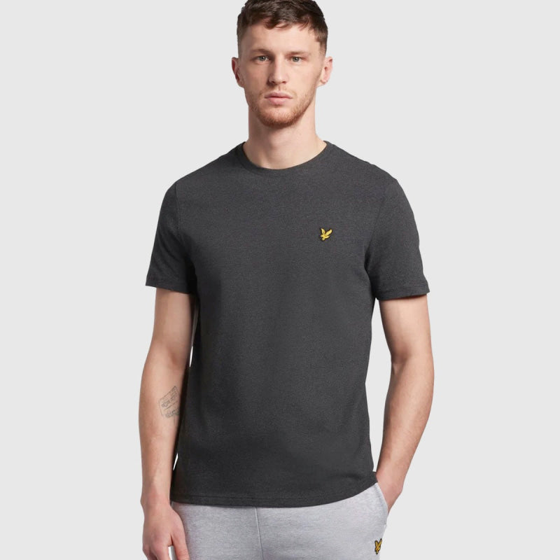 ts400vog 398 plain t-shirt short sleeve lyle & scott polo charcoal