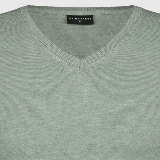 bob green mist melange 19479 saint steve v hals trui crop