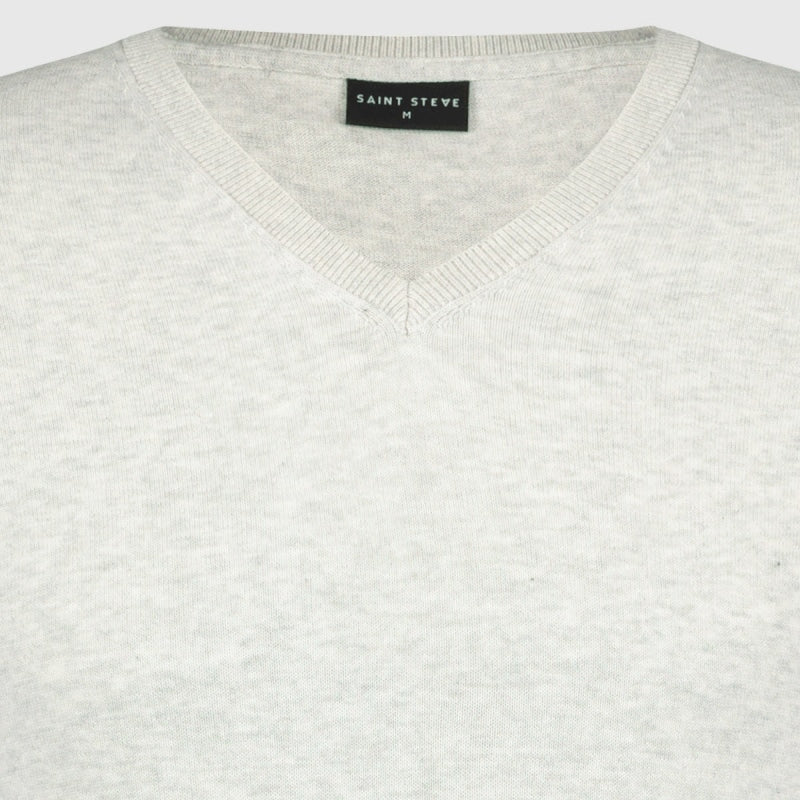bob white melange 19479 saint steve v hals trui crop