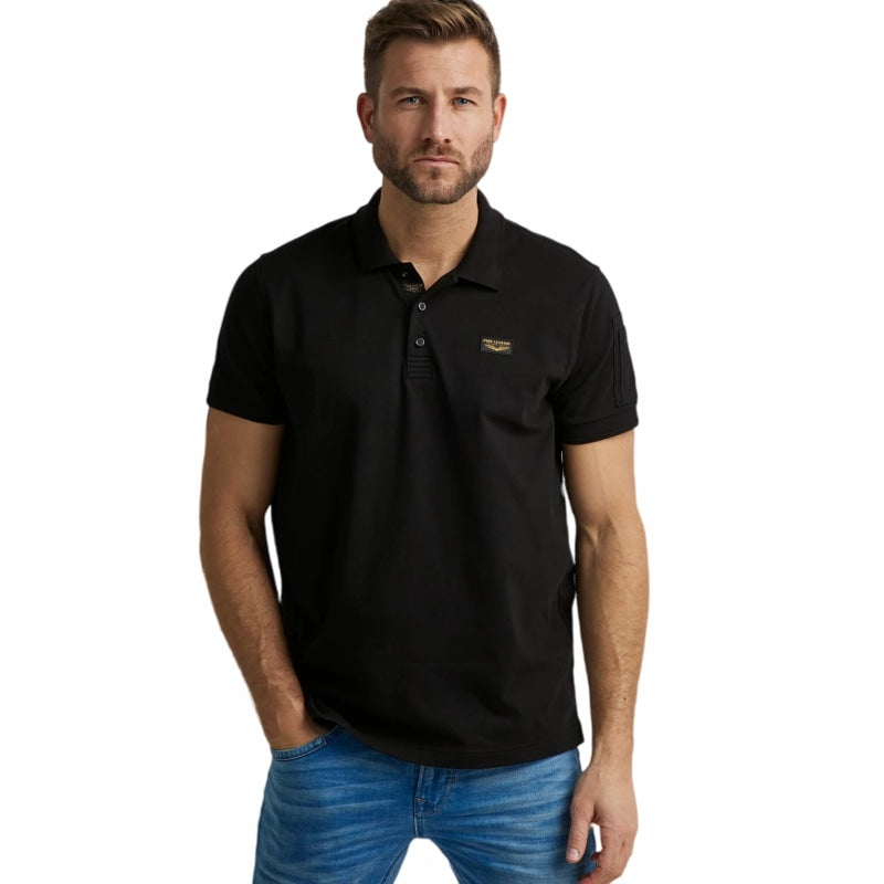 short sleeve trackway polo ppss0000861 999 pme legend polo black crop1